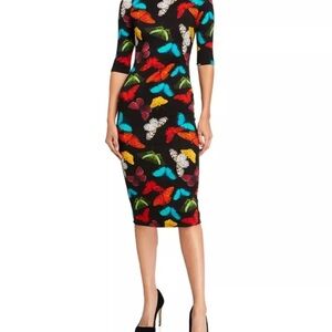 Alice Olivia Colorful Butterfly Print Women's Dress